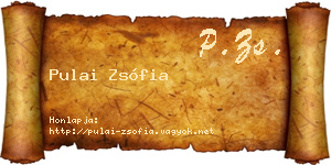 Pulai Zsófia névjegykártya